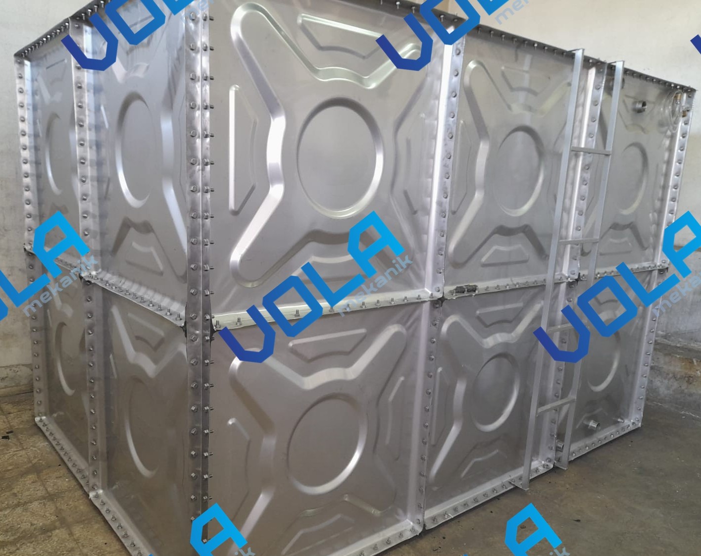 Pre-galvanizli Çelik Modüler Prizmatik Su Deposu