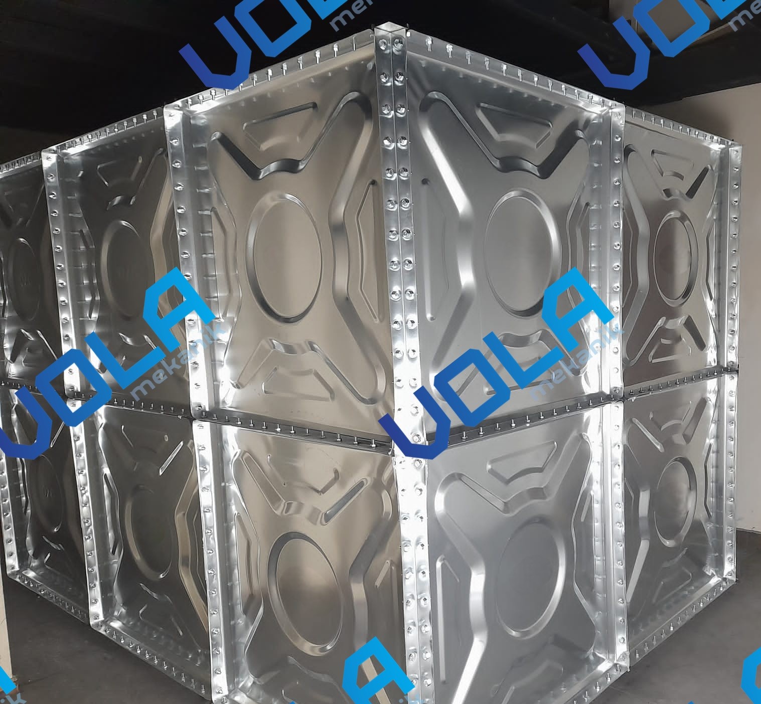 Sıcak Daldırma Galvanizli Çelik Modüler Prizmatik Su Deposu